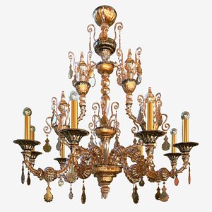 Drum Vintage Chandelier - Metal 8-Light Ceiling Light