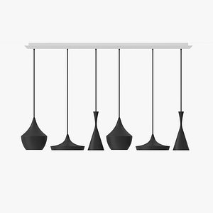 Industrial Linear Chandelier - Antique Brass 1-Light Hanging Light