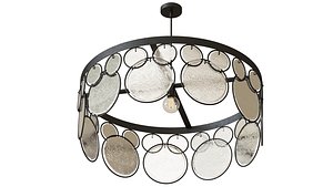 Wood Geometric Lantern Pendant Chandelier - 24-Light Ceiling Fixture