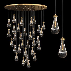 Lantern Bohemian Pendant Light - Clear Glass 18-Light Ceiling Light