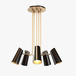 Lantern Amber Glass 1-Light Pendant Chandelier for Hallway