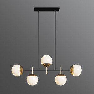Rustic Globe Pendant Chandelier - Frosted Glass 18-Light Hanging Light