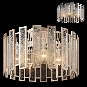 3-Light Farmhouse Brass Chandelier for Office Decor