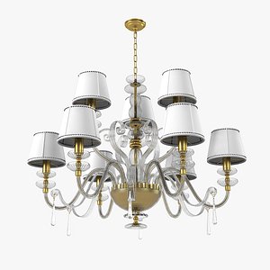 Coastal Metal 3-Light Chandelier for Villa - UL Listed