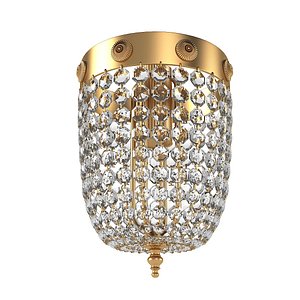 Contemporary Antique Brass 1-Light Chandelier for Office