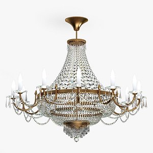 Mid-Century Metal 18-Light Pendant Light for Foyer