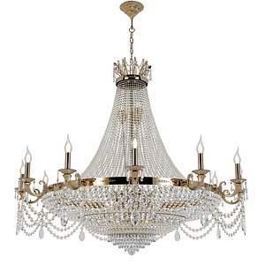 Lantern Rustic Chandelier - Gold 24-Light Ceiling Light