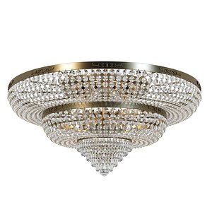 Elegant Amber Glass 12-Light Hanging Ceiling Light for Staircase