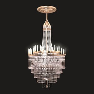 15-Light Mid-Century Iron Chandelier for Hotel Lobby Decor