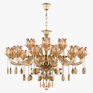 18-Light Coastal Brass Chandelier for Hotel Lobby Decor