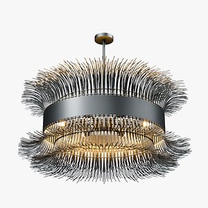 Traditional Tiered Pendant Chandelier - Copper 7-Light Hanging Light